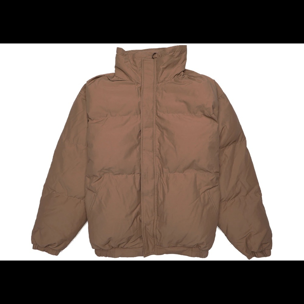 Essentials Fear of God brown puffer jacket Medium